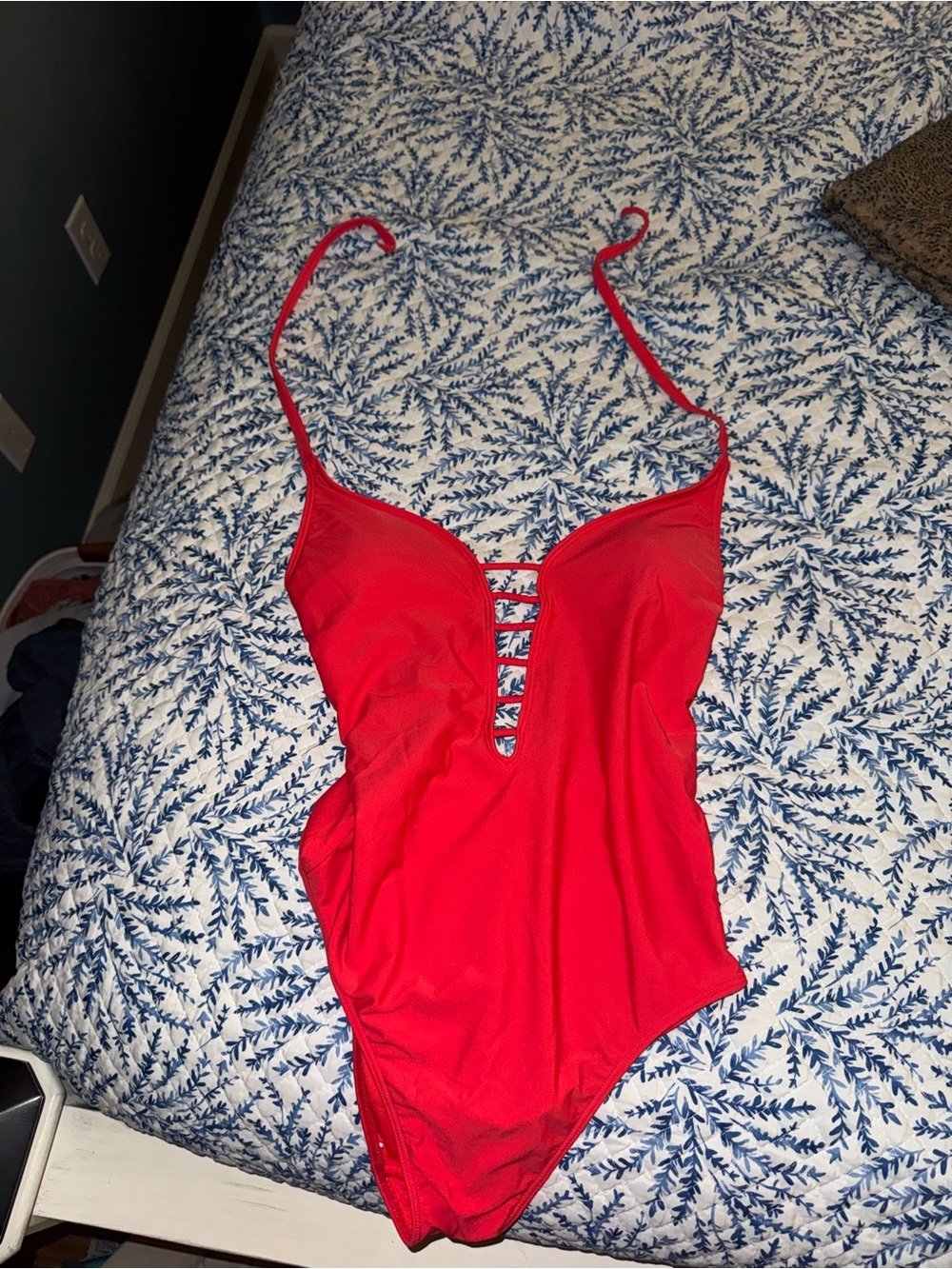 Hollister Red Strappy One-Piece Swimsuit